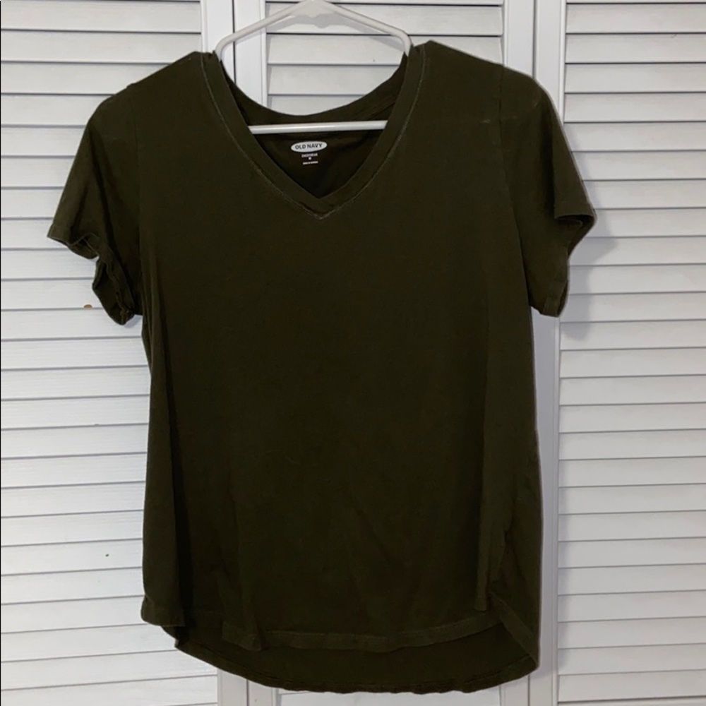 Green V-Neck T-shirt